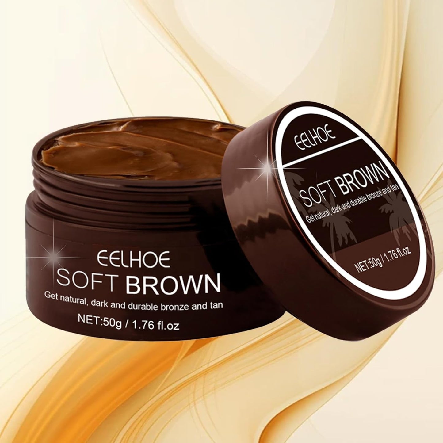 "Smooth, fast-absorbing texture of sun tanning gel on skin"