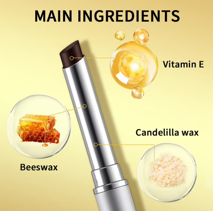 Dark Honey Lipstick infused with Vitamin E and natural moisturizers for lip care and color.