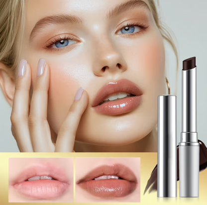 Premium Dark Honey Lipstick enriched with Vitamin E, showcasing natural, elegant lip color.