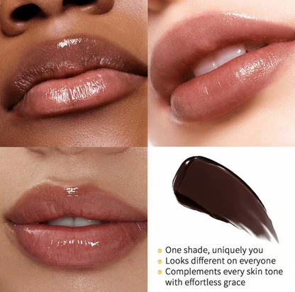 Silky smooth texture of Dark Honey Lipstick, delivering an effortless sheer color finish.