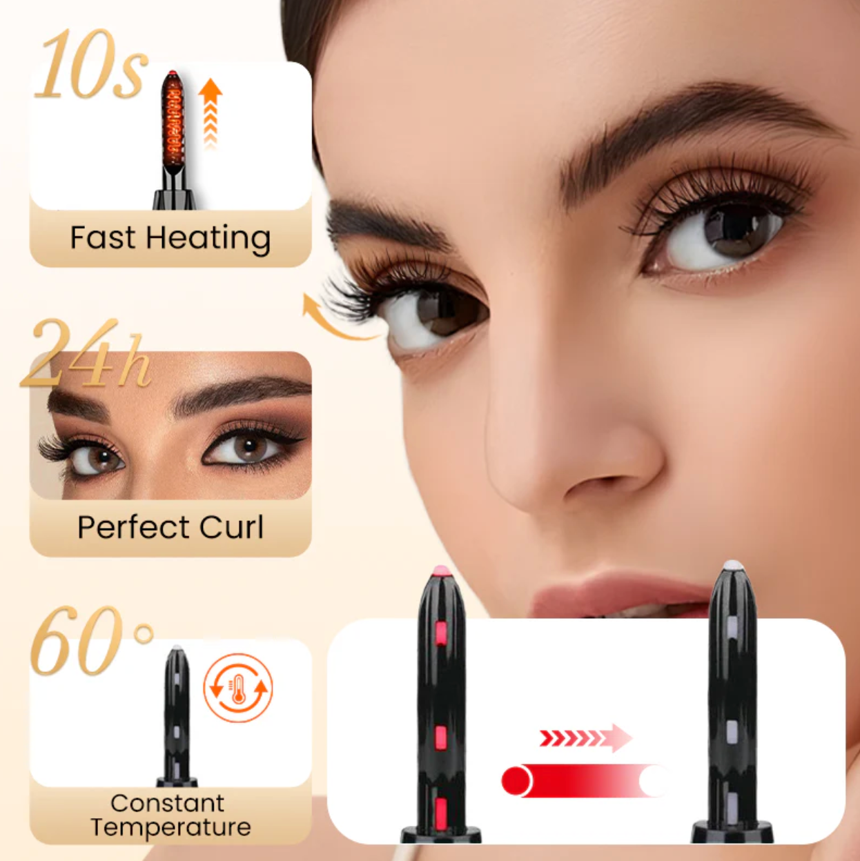 LashGlamPro™ Heated Eyelash Curler