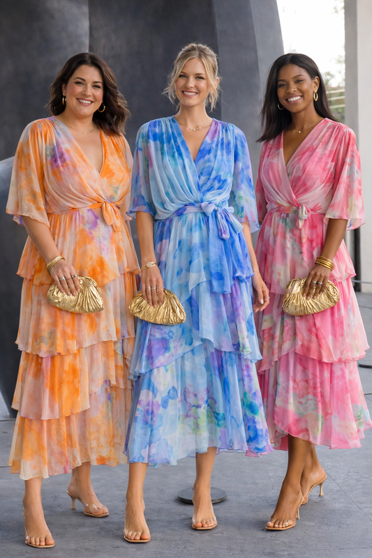 Chic Everyday Dress for every moment, effortless elegance for day and night, flowy tiered maxi dress.