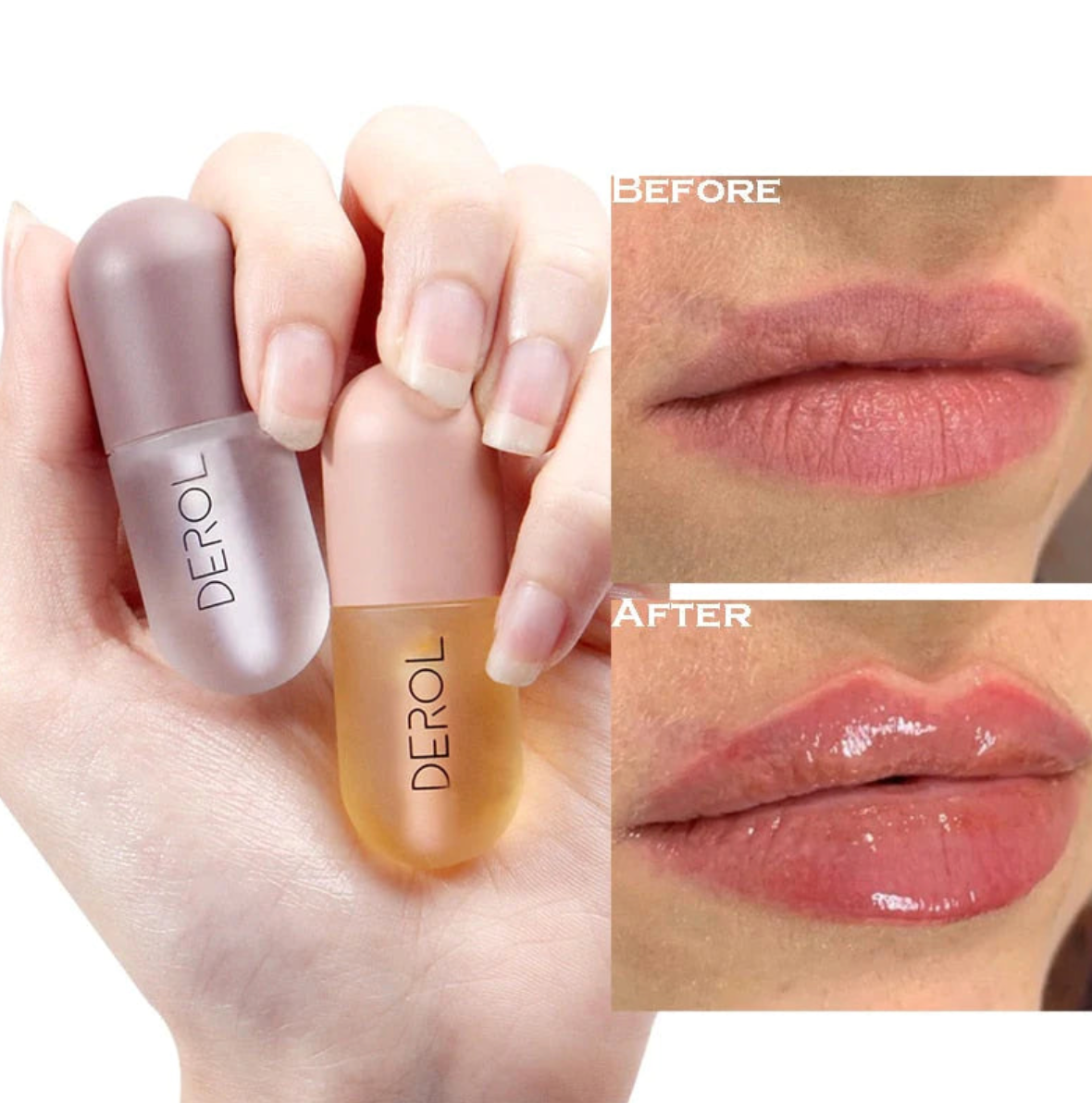 Natural ingredients lip care serum for soft and healthy lips