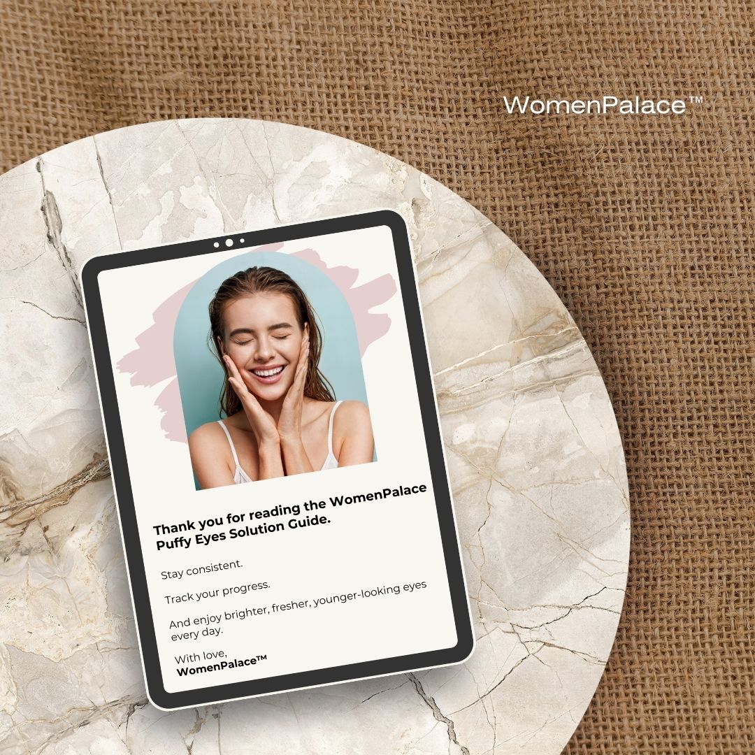 Eyelid lift results with instant treatment featured in the puffy eyes guide PDF.