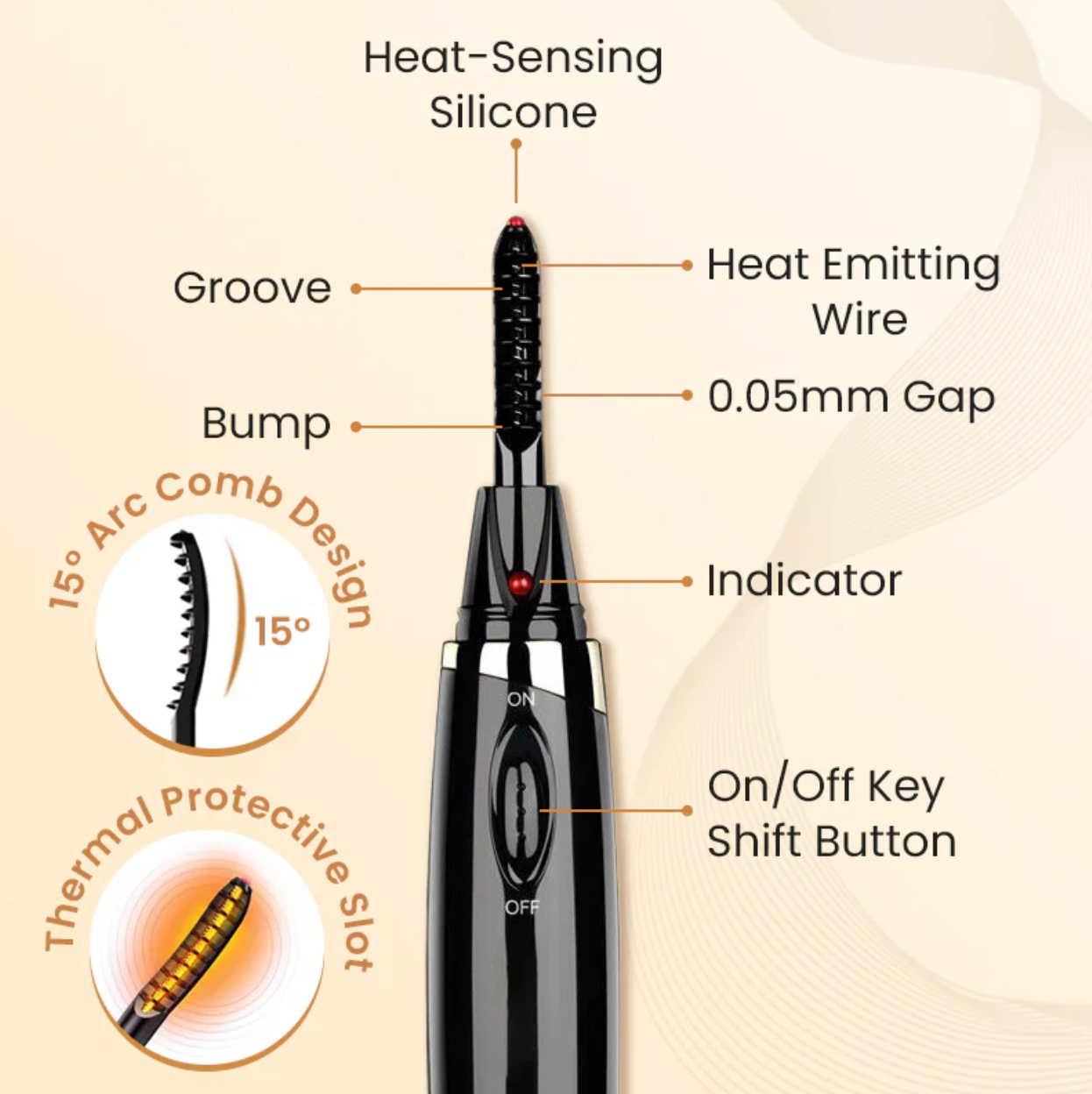LashGlamPro™ Heated Eyelash Curler