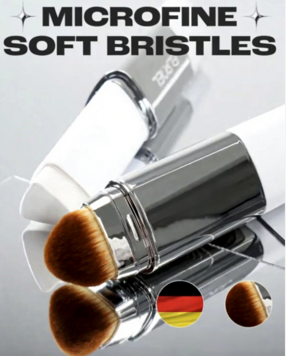 Easy-to-Use Twist-Up Foundation Stick with Detachable Buffing Brush