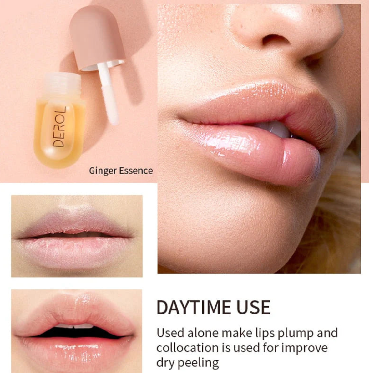 Compact and portable lip plumper serum for everyday use