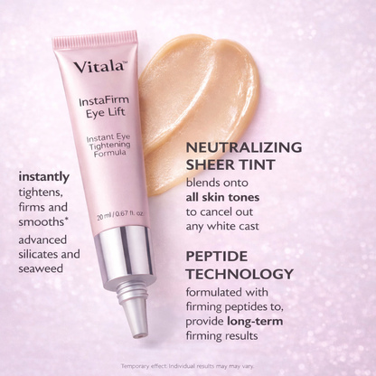 Lightweight eye cream texture designed to absorb quickly and leave a smooth, comfortable cosmetic finish
