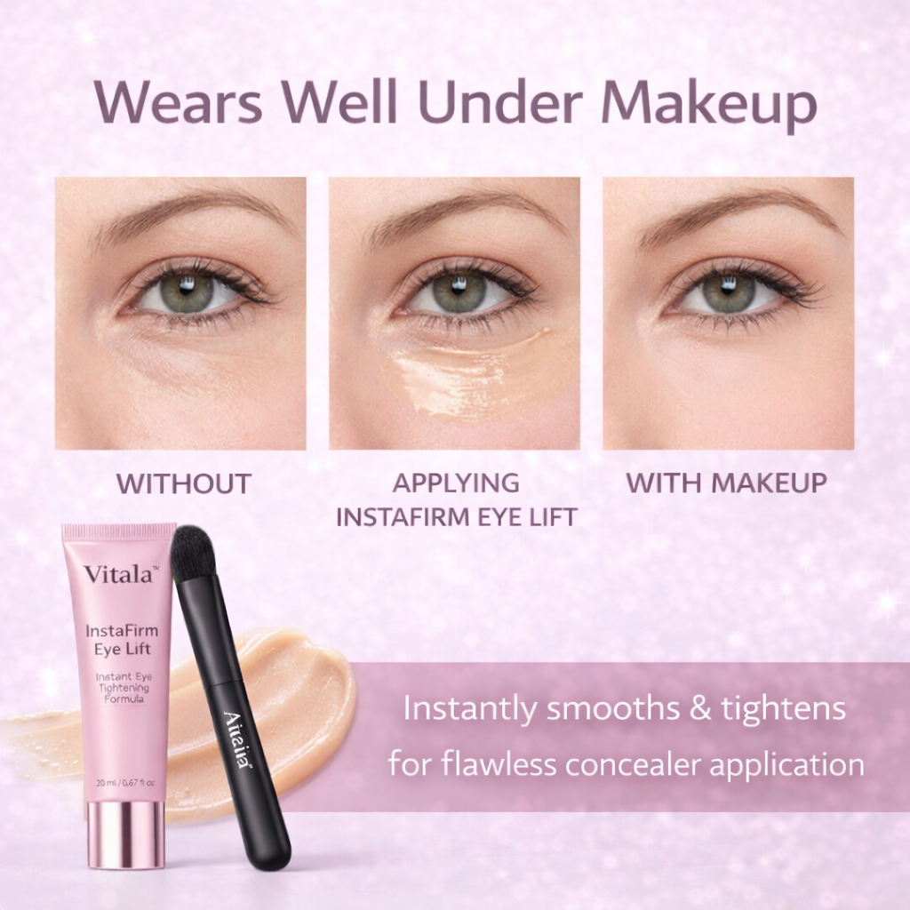 Makeup-friendly eye cream that blends smoothly and helps the under-eye area look refreshed under concealer and makeup
