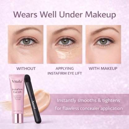 Makeup-friendly eye cream that blends smoothly and helps the under-eye area look refreshed under concealer and makeup

